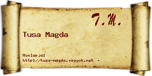 Tusa Magda névjegykártya
